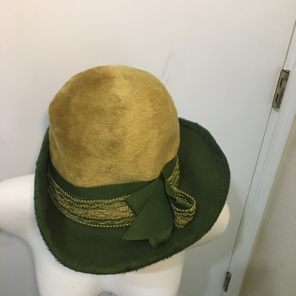 Vintage Lilly Dache Green Fur Hat - Picture 7 of 8